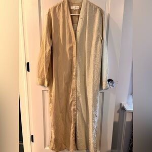 Zara Beige and Black Striped Shirt